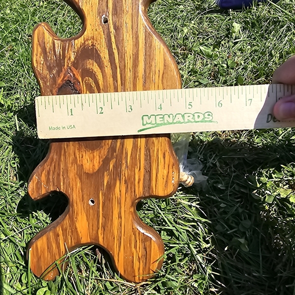 CHILD'S WOODEN MOOSE HEAD CLOTHES COAT HAT RACK 12" LONG, WALL MOUNTED - Picture 13 of 13